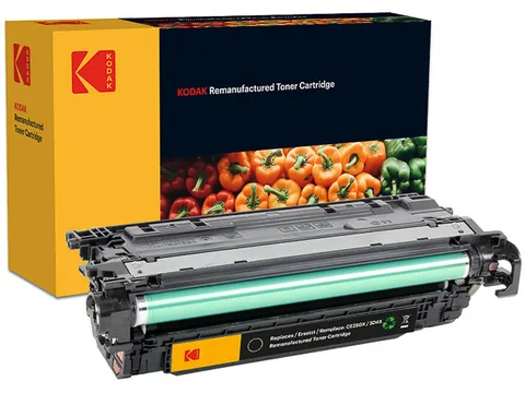 185H025030 KODAK HP CE250X CLJ cartridge zwart rebuilt 10.500pagina's