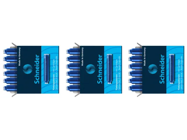 Inktpatronen Schneider 3 doosjes a 6 stuks op blister blauw