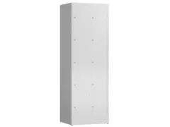 Lockerkast 1800x590x500mm 2x5 vakken cilinderslot, sokkel, RAL7035