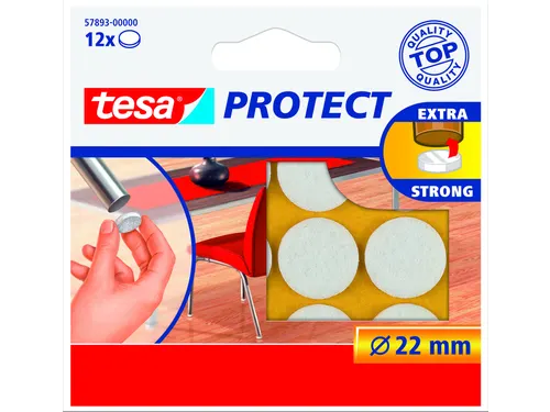 Beschermvilt Tesa antikras 57893 22mm rond wit