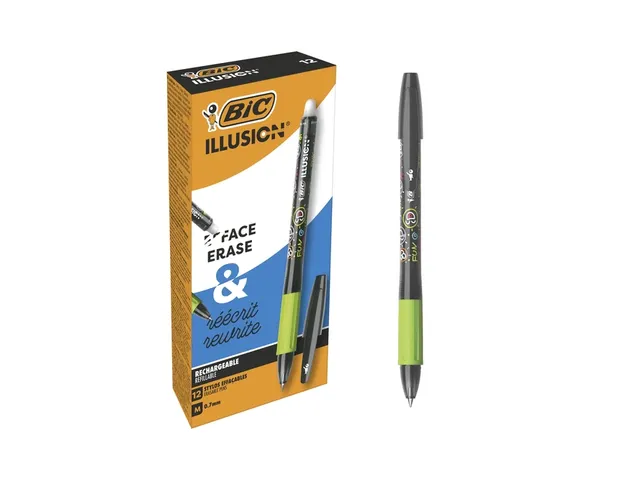 Stylo gel BIC Gel-ocity Illusion Medium noir