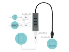 i-tec USB 3.0 metalen HUB 4-poorts
