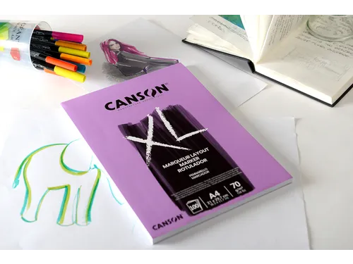 Markerpapier Canson XL Marker 100vel 70gr A4 extra wit