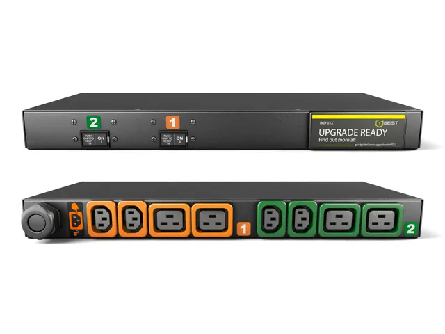 Vertiv MG01X1R1-08P443-3PS6B2H10-S, Basis, 1U, Horizontaal, Zwart, 8 A