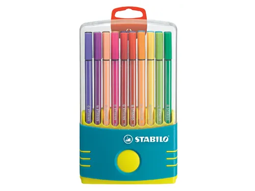 Viltstift Stabilo 68 Box Turquoise 20Stuks Assorti
