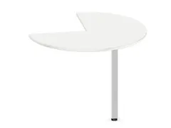 aanbouwtafel,i.h.v.,HxØ 720-840x1000mm,driekwartrond,Bl-wit