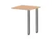 table de rallonge,haut. régl.,HxlxP 720-840x600x600mm,NE-érable