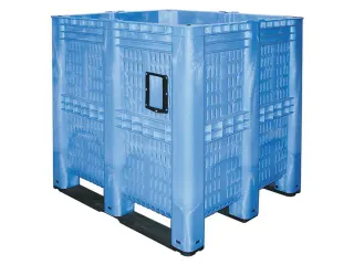 Mega-Stapelcontainer Pe 1250x1300x1150mm 1400 Liter Open Blauw - 1