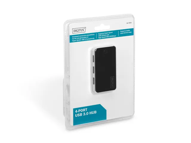 USB 3.0 Hub 4-poorts zwart