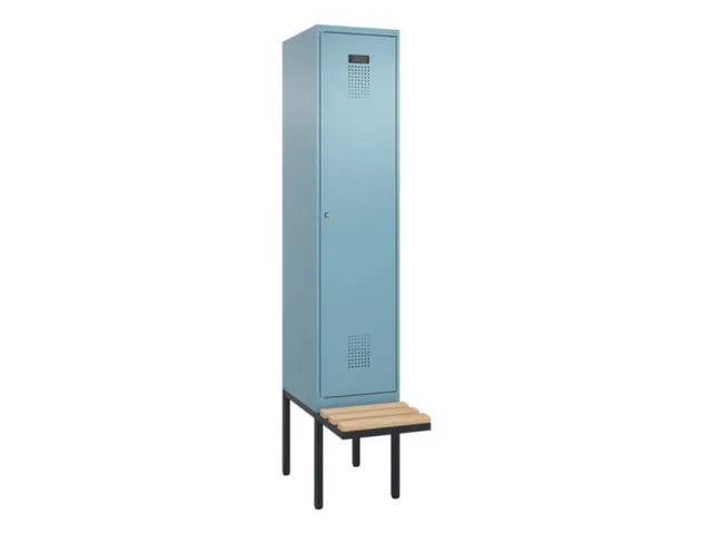 locker met bank,voor scheiding van kleding,HxBxD 2120x400x815mm,1vak