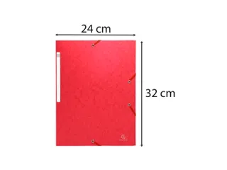 Elastomap A4 glanskarton 3 kleppen monobloc Rood - 6