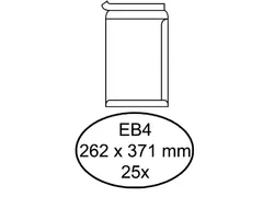Envelop Hermes Akte Eb4 262x371mm Zelfklevend Wit 25 Stuks