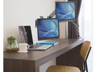 Wandbeugel voor 2 TV’s en monitoren (Volledig Verstelbaar met gasvee - 6