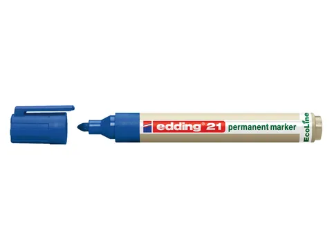 Viltstift edding 21 EcoLine rond blauw 1.5-3mm