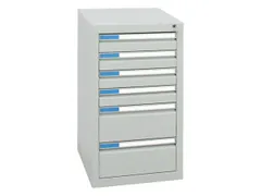 ladekast HxBxD 900x500x500mm 6laden vergrendeling RAL7035