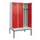 locker met bank,voor scheiding van kleding,HxBxD 2120x1200x815mm,3vak