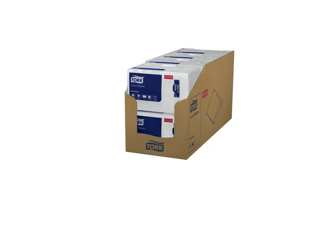 Lunchservet Tork 1-laags 33x33 500st wit 509300