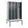 locker met bank,voor scheiding van kleding,HxBxD 2120x1200x815mm,4vak