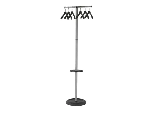 Kapstok Vloerstandaard incl. 6 Zwarte Kledinghangers