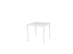 Domino Basic Tafel Vaste Hoogte 800x800mm Grijs 25mm Wit 4-Poots