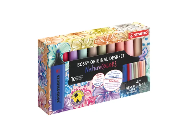 Markeerstift STABILO Boss Wildflower NatureColors 10 stuks assorti