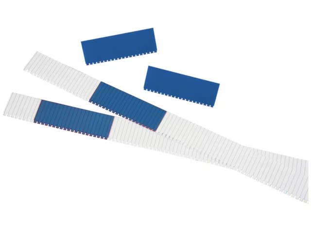 Etiquette enfichable 27x76mm Plastique Bleu Transparent