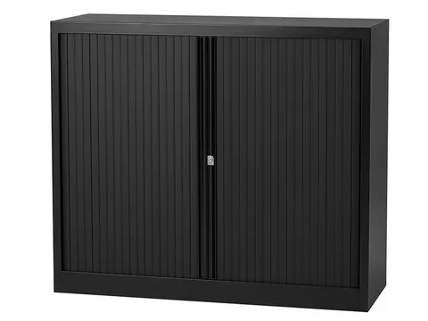 Roldeurkast Inclusief 2 Legborden Zwart 103x100x43