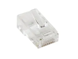 Cat5e RJ45 gevlochten modulaire stekkerconnector glashelder 50 stuks