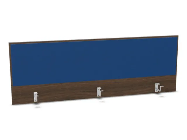 opzetpaneel bureau aanbouw achter NV bruin hickory blauw 1600mm