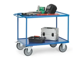 Tafelwagen Laadvlak Van Staalplaat En Rand 600k 2 Etages 1000x700mm - 2