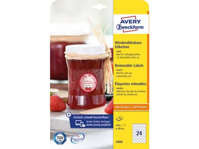 Ronde Etiketten Diameter 40 Mm Wit