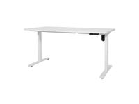 Zit Sta Bureau Easyo 120x60cm Elektrisch Wit blad Wit frame