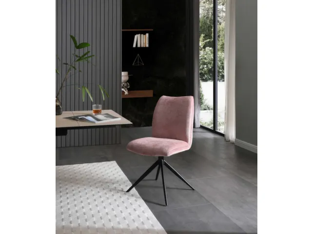 Bezoekersstoel,Stervoetonderstel Ronde Buis Zwart