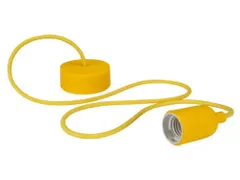Design Lamphouder Met Textielkabel - Geel