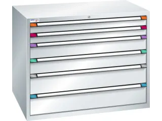 ladekast HxBxD 1000x1205x695mm 6laden RAL7035 front RAL7035 - 2