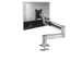 Bras 1 écran Fixation bureau avec passe-câble Argent
