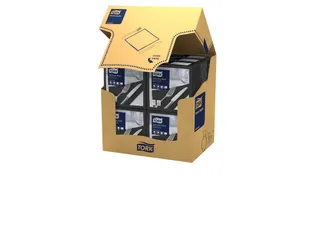 Tork 477675 Dinnerservet 39x39cm 3-laags 1/8 vouw 12x100st Zwart - 3