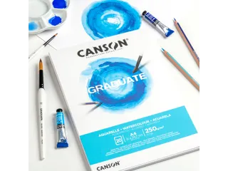 Aquarelpapier Canson Graduate Watercolour 20vel 250gr A5 natuurlijk wi - 3