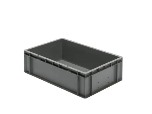 Euronorm-stapelbak 33l 175x600x400mm Wanden/bodem Gesloten Grijs