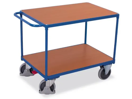 Tafelwagen 500kg 1200x800mm 2 Etages Houten Plaat