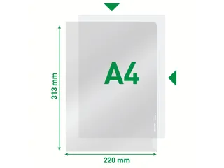 Insteekmap L-Model Leitz 4100 A4 Pvc 0.15mm Transparant Helder - 10