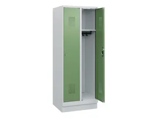 schoollocker,HxBxD 1630x600x500mm,2vak,vak B 300mm,cil.-slot,sokkel - 1