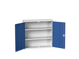 wandkast 1000x1050x350mm 2xStalen bodem sokkel Ral 7035 front Ral 5010
