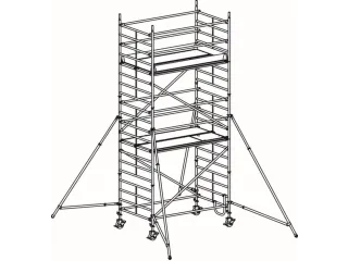 rolsteiger,reik H 6,4m,steiger H 5,64m,2platform(s),m. luik - 1