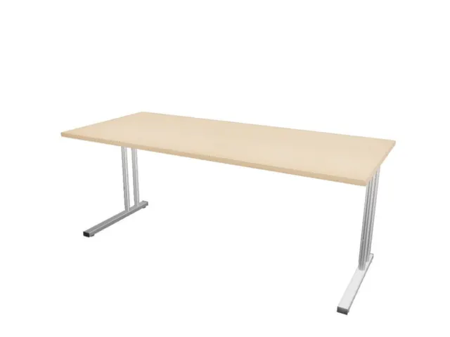 In hoogte verstelbaar bureau,HxBxD 720-840x1800x800mm,NE-esdoorn