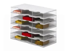 postsorteerbox,18vakken,m. antislipvoeten,Tafelopstelling