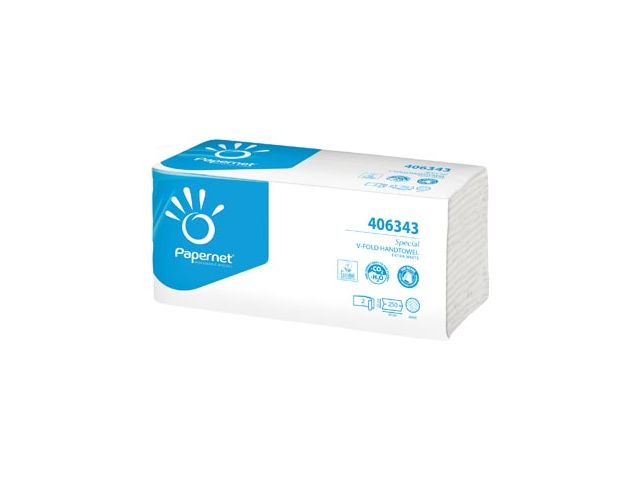 Papernet Handdoeken Extra Wit 2-Laags V-Vouw | HanddoekDispensers.be