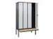 locker voor scheiding van kleding,HxBxD 2120x1200x815mm,4vak