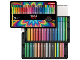 Viltstift STABILO Pen 68/50 Arty medium assorti blik à 50 stuks - 3