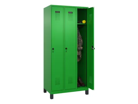 locker,HxBxD 1950x900x500mm,3vak,vak B 300mm,draaigrendel,voeten